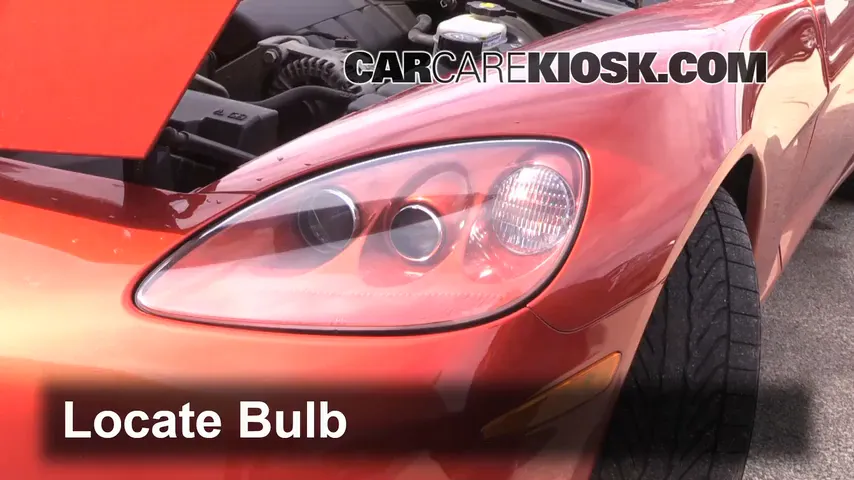 2006 Chevrolet Corvette 6.0L V8 Convertible Lights Highbeam (replace bulb)